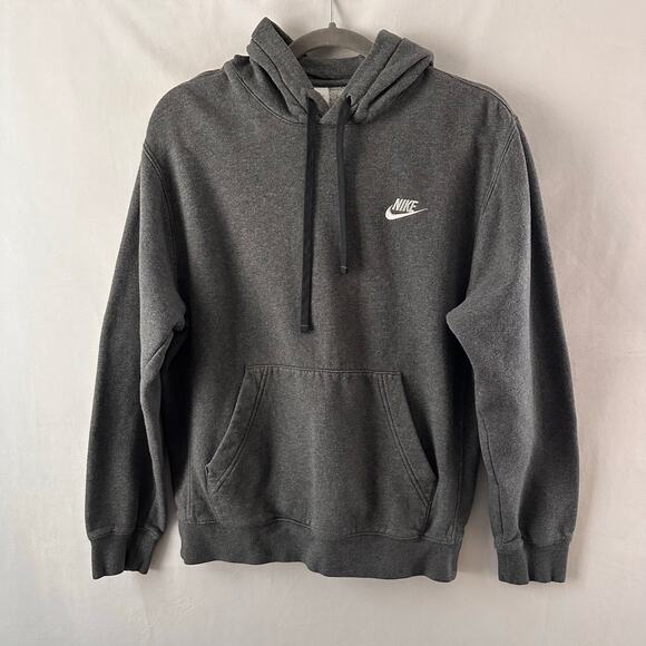 Nike Sportswear Mens Club Fleece Pullover Hoodie Sweatshirt Charcoal Gray XS - Picture 1 of 6